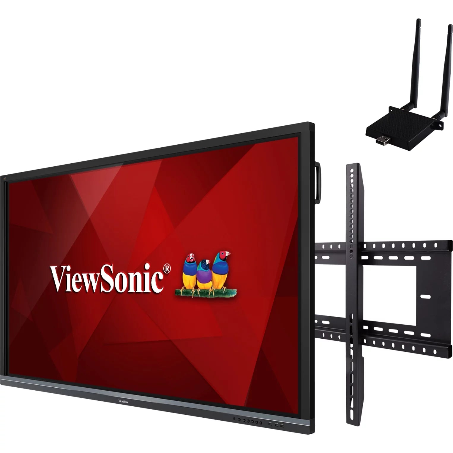 Viewboard IFP8650-E2, 4K Interactive Display with Wifi Adapter and Mobile Trolley Cart, 350 Cd/M2, 86"